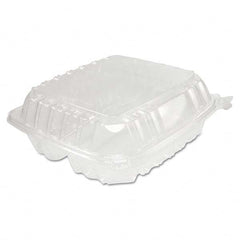 DART - ClearSeal Hinged-Lid Plastic Containers, 8 1/4 x 3 x 8 1/4, Clear 125/PK 2 PK/CT - Exact Industrial Supply