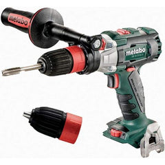 Metabo - 18 Volt 1/2" Chuck Pistol Grip Handle Cordless Drill - 600/2050 RPM, Keyless Chuck, Reversible, Lithium-Ion Batteries Not Included - Exact Industrial Supply