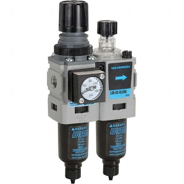 Wilkerson - Filter, Regulator & Lubricator (FRL) Units Configuration: 2 Pc. Filter/Regulator-Lubricator Body Type: Miniature - Exact Industrial Supply