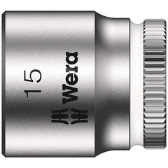 Wera - Hand Sockets Drive Size (Inch): 1/4 Size (mm): 15.0 - Exact Industrial Supply