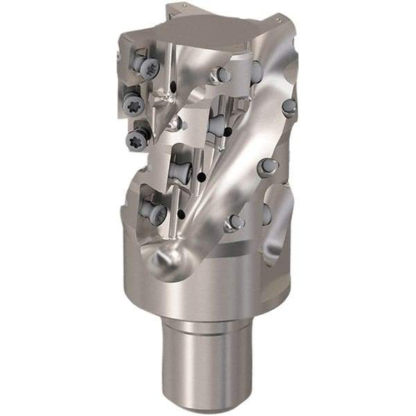 Seco - 1-1/2" Cut Diam, 44mm Max Depth of Cut, 20mm Shank Diam, 55mm OAL, Indexable Square Shoulder Slot Milling End Mill - XO.X12.. Inserts, M20 Modular Connection, 90° Lead Angle, Through Coolant, Series 217.69-12-Helical - Exact Industrial Supply