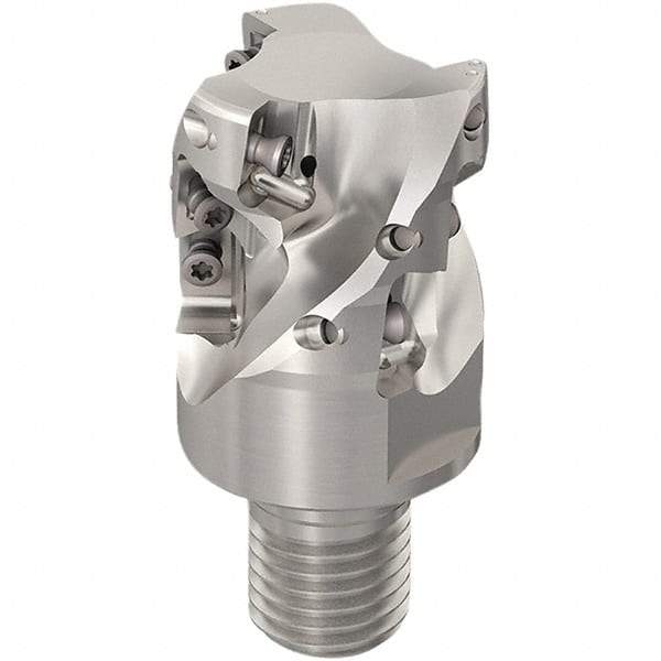 Seco - 40mm Cut Diam, 33mm Max Depth of Cut, 20mm Shank Diam, 50mm OAL, Indexable Square Shoulder Slot Milling End Mill - XO.X12.. Inserts, M20 Modular Connection, 90° Lead Angle, Through Coolant, Series 217.69-12-Helical - Exact Industrial Supply