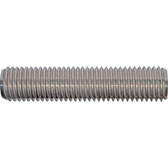 Value Collection - 5/8-11 4" OAL Fully Threaded Stud - Stainless Steel, Plain Finish, 4" Equal Thread Length, 4" Short Thread Length - Exact Industrial Supply