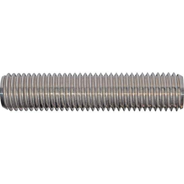 Value Collection - 5/8-11 5" OAL Fully Threaded Stud - Steel, Plain Finish, 5" Equal Thread Length, 5" Short Thread Length - Exact Industrial Supply