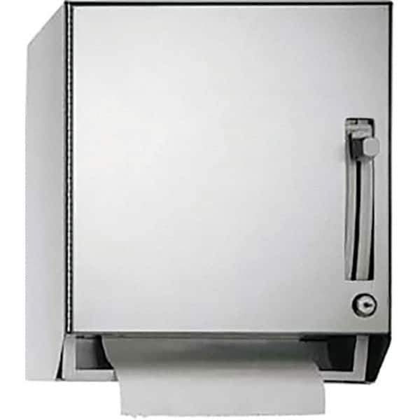 ASI-American Specialties, Inc. - Manual, Stainless Steel Paper Towel Dispenser - 1 Roll with Stub or 1 Roll 8" or 1 Roll 9", Silver - Exact Industrial Supply