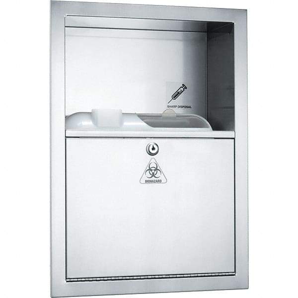 ASI-American Specialties, Inc. - Sharps Container Cabinets : Recessed Color: Silver - Exact Industrial Supply