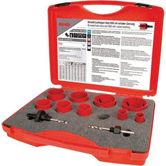 Rothenberger - Hole Saw Kits Minimum Saw Diameter (Inch): 3/4 Maximum Saw Diameter (Inch): 2-1/2 - Exact Industrial Supply