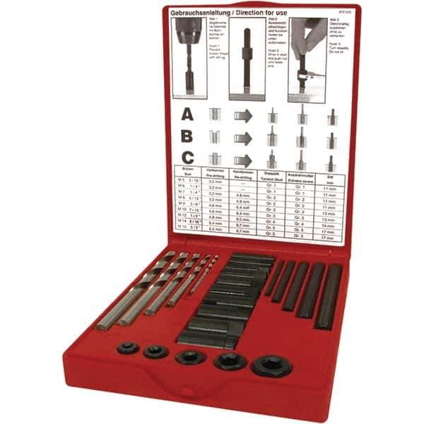 Rothenberger - Bolt Extractor Sets Tool Type: Plumbing Thread-Extractor Size Range (Inch): 1/8 - 11/32 - Exact Industrial Supply