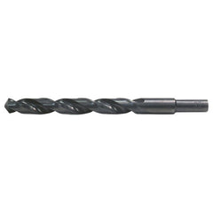 25/64 RHS / RHC HSS 135 Degree Split Point Heavy Duty Jobber Length Drill - Steam Oxide - Exact Industrial Supply