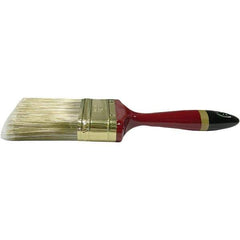 Weiler - 4" Flat Nylon/Polyester Varnish Brush - 3" Bristle Length, 8" Poly Foam Handle - Exact Industrial Supply