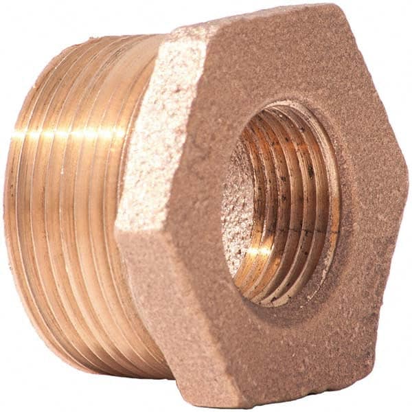 Merit Brass - Brass & Chrome Pipe Fittings Type: Hex Bushing Fitting Size: 4 x 3 - Exact Industrial Supply
