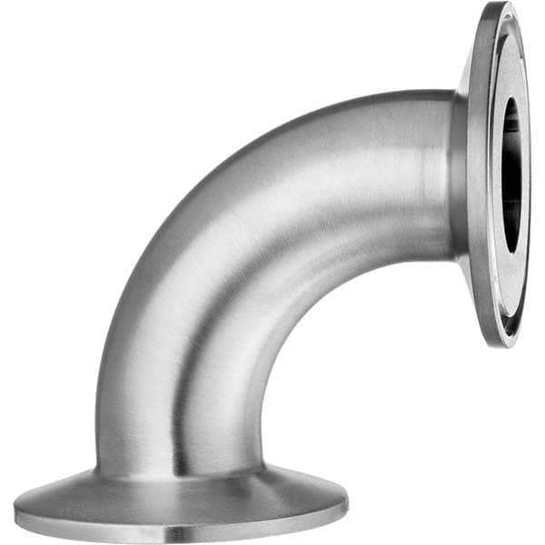 Value Collection - Sanitary Stainless Steel Pipe Fittings Type: 90 Elbow Style: Quick-Clamp - Exact Industrial Supply