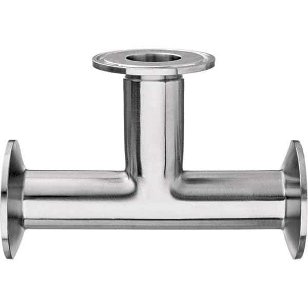 Value Collection - Sanitary Stainless Steel Pipe Fittings Type: Tee Style: Quick-Clamp - Exact Industrial Supply