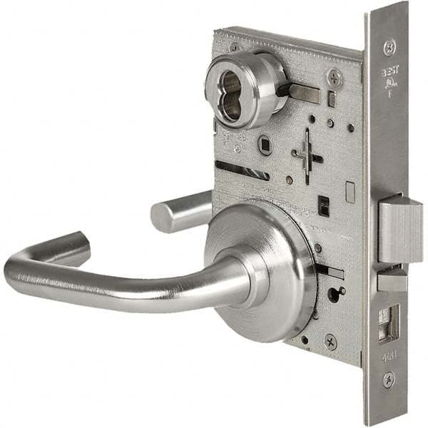 Best - Entrance with Deadbolt Lever Lockset for 1-3/4" Thick Doors - Exact Industrial Supply