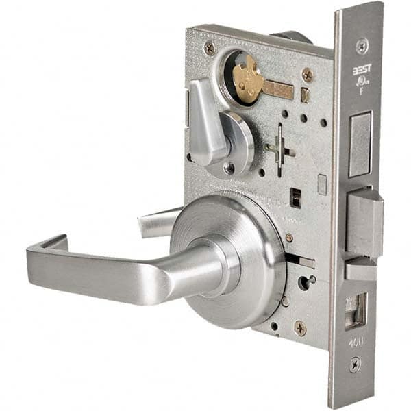 Best - Entrance with Deadbolt Lever Lockset for 1-3/4" Thick Doors - Exact Industrial Supply