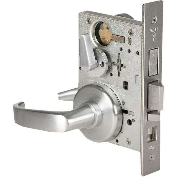 Best - Office Lever Lockset for 1-3/4" Thick Doors - Exact Industrial Supply