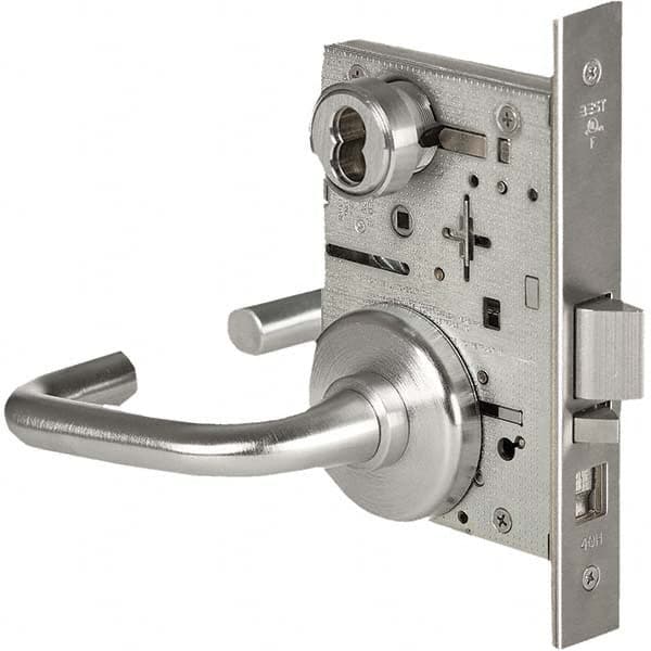Best - Office Lever Lockset for 1-3/4" Thick Doors - Exact Industrial Supply