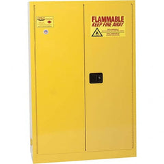 Eagle - Safety Cabinets Hazardous Chemical Type: Flammable and Combustible Liquids Color: Yellow - Exact Industrial Supply