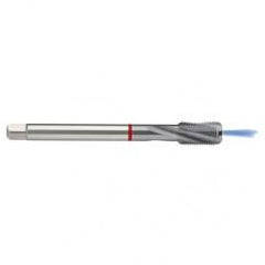 M6x1.0 6HX 3-Flute PM Cobalt Red Ring Semi-Bottoming 15 degree Spiral Flute Tap-TiCN - Exact Industrial Supply