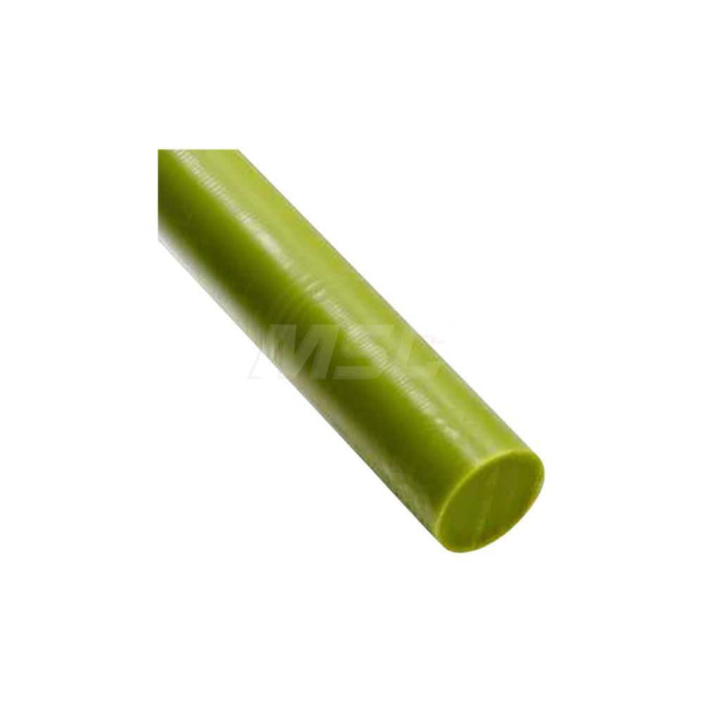 Plastic Rod: Garolite (G-11), 4' Long, 1/2″ Dia, Green Rockwell M-110