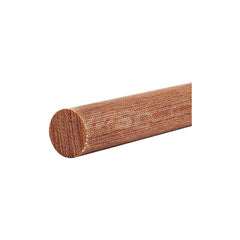 Plastic Rod: Garolite, 1' Long, 1/4″ Dia, Brown Rockwell M-100