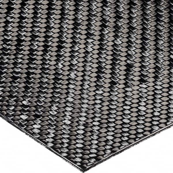Plastic Sheet: Carbon Fiber (Twill Weave), 1/32″ Thick, Black, 120,000 psi Tensile Strength 120,000 psi Tensile Strength, 0 to 180°F