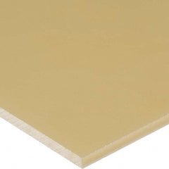 Plastic Sheet: Polyether Ether Ketone, 1/4″ Thick, 6″ Long, Beige, 13,750 psi Tensile Strength Rockwell M-100