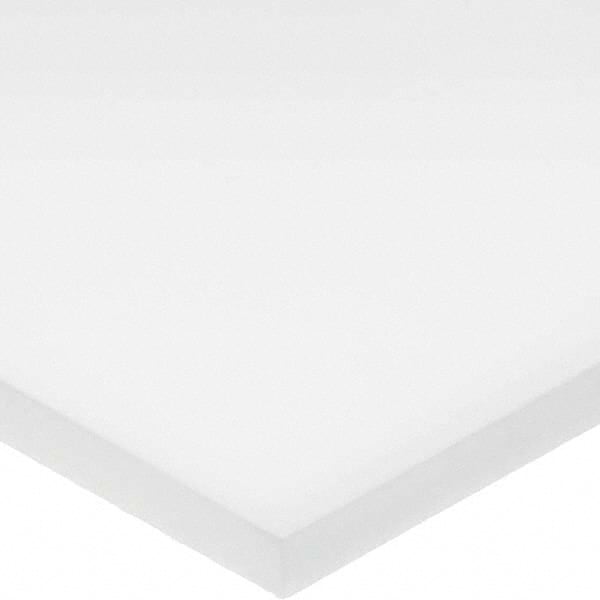 Plastic Sheet: Ultra-High-Molecular-Weight Polyethylene, 4″ Thick, 6″ Long, White, 4,250 psi Tensile Strength Shore D-70