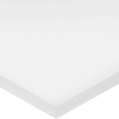 Plastic Bar: Ultra-High-Molecular-Weight Polyethylene, 1/4″ Thick, White