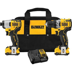 DeWALT - Cordless Tool Combination Kits Voltage: 12 Tools: Brushless Cordless Drill; Impact Driver - Exact Industrial Supply