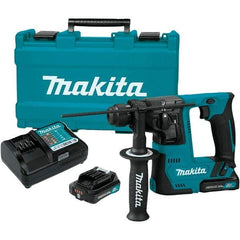 Makita - 12 Volt 9/16" Keyless Chuck Cordless Hammer Drill - 0 to 4,900 BPM, 0 to 850 RPM, Reversible - Exact Industrial Supply