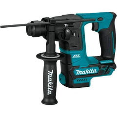 Makita - 12 Volt 5/8" Keyless Chuck Cordless Rotary Hammer - 0 to 4,800 BPM, 0 to 680 RPM, Reversible - Exact Industrial Supply