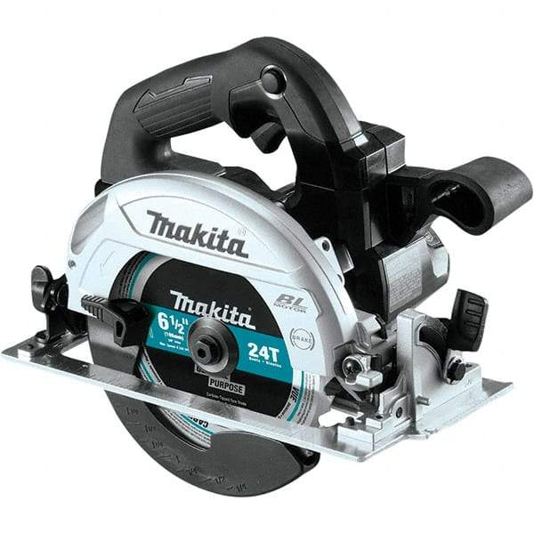 Makita - 18 Volt, 6-1/2" Blade, Cordless Circular Saw - 5,000 RPM, Lithium-Ion Batteries Not Included - Exact Industrial Supply