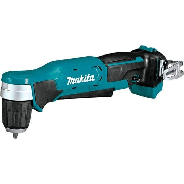 Makita - 12 Volt 3/8" Chuck Right Angle Handle Cordless Drill - 0-1100 RPM, Keyless Chuck, Reversible, Lithium-Ion Batteries Not Included - Exact Industrial Supply