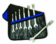 7 Pieces - Chrome - High Polished Flex Combination Wrench Set - 3/8 - 3/4" - Exact Industrial Supply