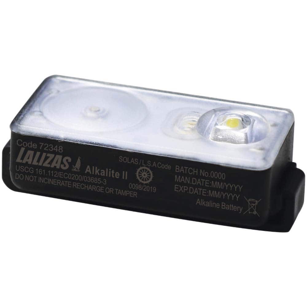 Lalizas - Flotation Device Accessories; Type: Lifejacket Light ; For Use With: Any type of Lifejacket ; Additional Information: Lalizas Lifejacket Led Flashing Light "Alkalite Ii" On-Off Water Activated, Uscg, Solas/Med - Exact Industrial Supply