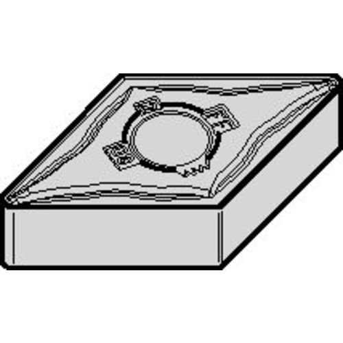 DNMG 331 Double-sided|G WP15CT, 1/64″ Corner Radius, 3/16″ Thick, 3/8″ Inscribed Circle, TiN, Turning Indexable Insert - Exact Industrial Supply