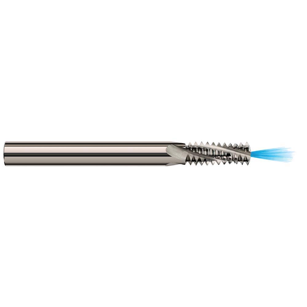 Harvey Tool - M3 X 0.5 Internal/External 0.5mm Pitch 1/8" Shank 3-Flute Solid Carbide Helical Flute Thread Mill - Exact Industrial Supply