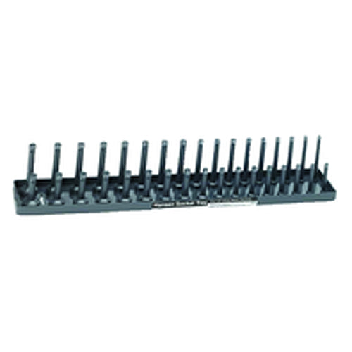 Metric Sized Socket Tray - 3/8″ Drive - Gray - Exact Industrial Supply
