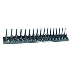 Metric Sized Socket Tray - 1/2″ Drive - Gray - Exact Industrial Supply