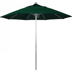 California Umbrella - Patio Umbrellas; Umbrella Diameter (Inch): 108 ; Height (Feet): 8.583 ; Fabric Color: Black ; Base Included: No ; Frame Material: Aluminum ; Frame Color: Silver - Exact Industrial Supply