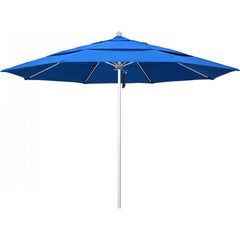 California Umbrella - Patio Umbrellas; Umbrella Diameter (Inch): 132 ; Height (Feet): 8.916 ; Fabric Color: Red ; Base Included: No ; Frame Material: Aluminum ; Frame Color: Silver - Exact Industrial Supply