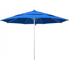 California Umbrella - Patio Umbrellas; Umbrella Diameter (Inch): 132 ; Height (Feet): 8.916 ; Fabric Color: Royal Blue ; Base Included: No ; Frame Material: Aluminum ; Frame Color: Silver - Exact Industrial Supply