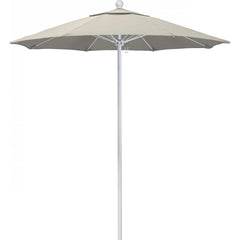 California Umbrella - Patio Umbrellas; Umbrella Diameter (Inch): 90 ; Height (Feet): 8.000 ; Fabric Color: Beige ; Base Included: No ; Frame Material: Aluminum ; Frame Color: White - Exact Industrial Supply