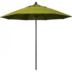 California Umbrella - Patio Umbrellas; Umbrella Diameter (Inch): 108 ; Height (Feet): 8.583 ; Fabric Color: Kiwi ; Base Included: No ; Frame Material: Aluminum ; Frame Color: Bronze - Exact Industrial Supply