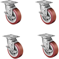 Linco - Standard Casters; Mount: Top Plate ; Style: Swivel ; Wheel Diameter: 6 (Inch); Wheel Width: 2 (Inch); Overall Height (Inch): 7-1/2 ; Load Capacity (Lb.): 3600.000 - Exact Industrial Supply