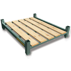 Steel King - Storage Racks; Type: Portable Rack w/Wood Deck Base ; Width (Inch): 48 ; Height (Inch): 6 ; Depth (Inch): 48 ; Number of Bays: 0 ; Color: Vista Green - Exact Industrial Supply