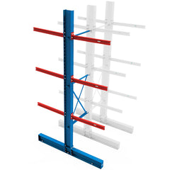 Steel King - Cantilever Racks; Type: Heavy-Duty Single Side Cantilever Rack Add-On Unit ; Starter or Add-On: Add-On ; Arm Style: Without Lip ; Load Capacity (Lb.): 18530.000 ; Height (Feet): 16 ; Base Length (Inch): 48 - Exact Industrial Supply