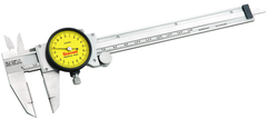 #120M-150 - 0 - 150mm Measuring Range (0.02mm Grad.) - Dial Caliper with Certification - Exact Industrial Supply