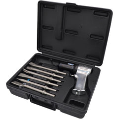 ‎121-K6 Super Duty Air Hammer Kit, Includes Carrying Case and Six Assorted Chisels, 3000 BPM, 2-9/32 inch Stroke, 3/4 inch Bore Diameter